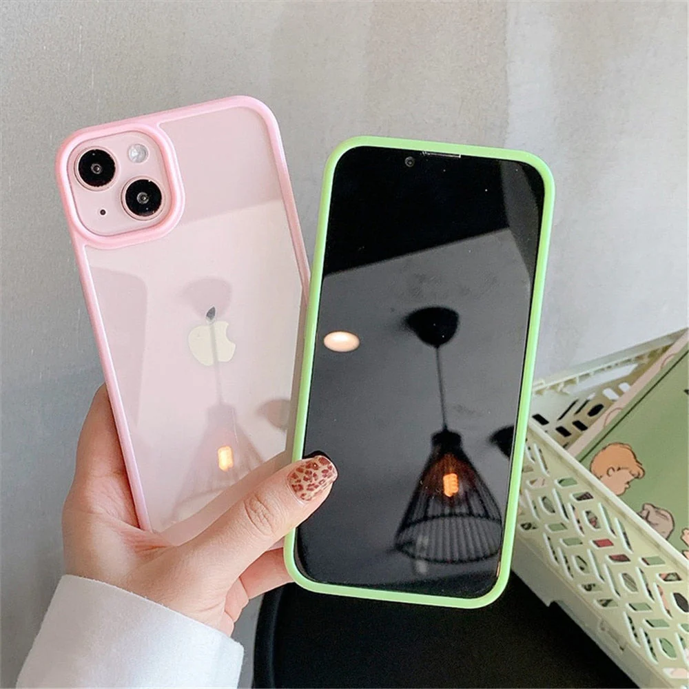 LuxuryKase Shockproof Silicone Bumper Transparent Protection Case Cover For Iphone - Image 3