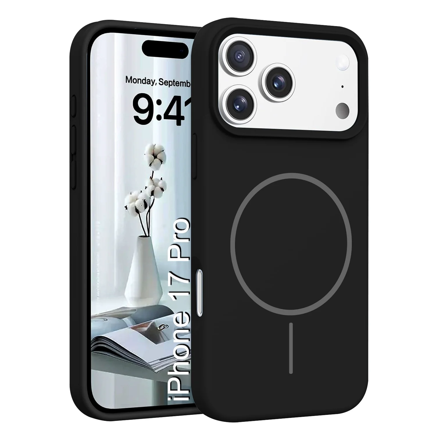 LuxuryKase Silicone Magnetic Case with Soft Microfiber Lining | Mag-Safe Support | Shockproof Protective Cover | Precise Cutouts | Slim Fit Design For iPhone - Image 18