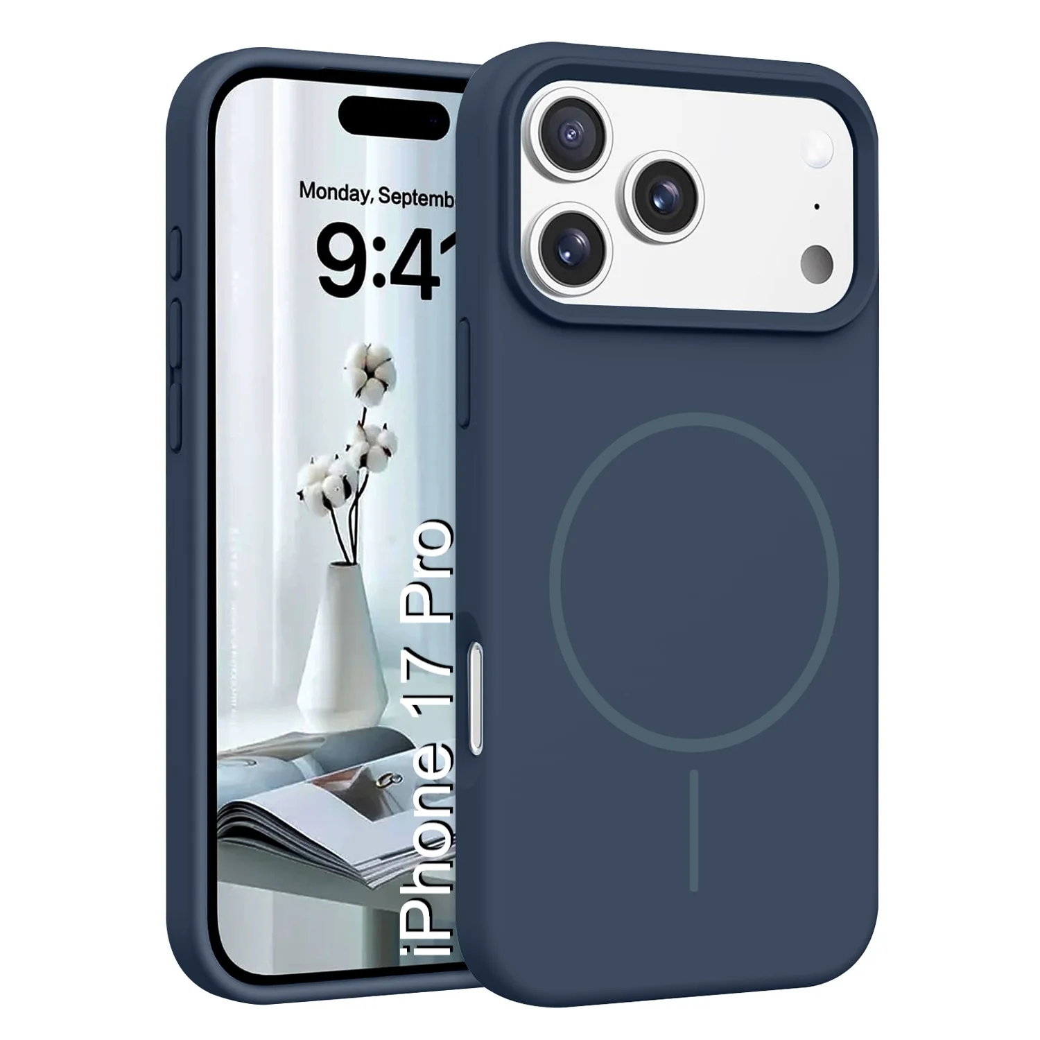 LuxuryKase Silicone Magnetic Case with Soft Microfiber Lining | Mag-Safe Support | Shockproof Protective Cover | Precise Cutouts | Slim Fit Design For iPhone - Image 19