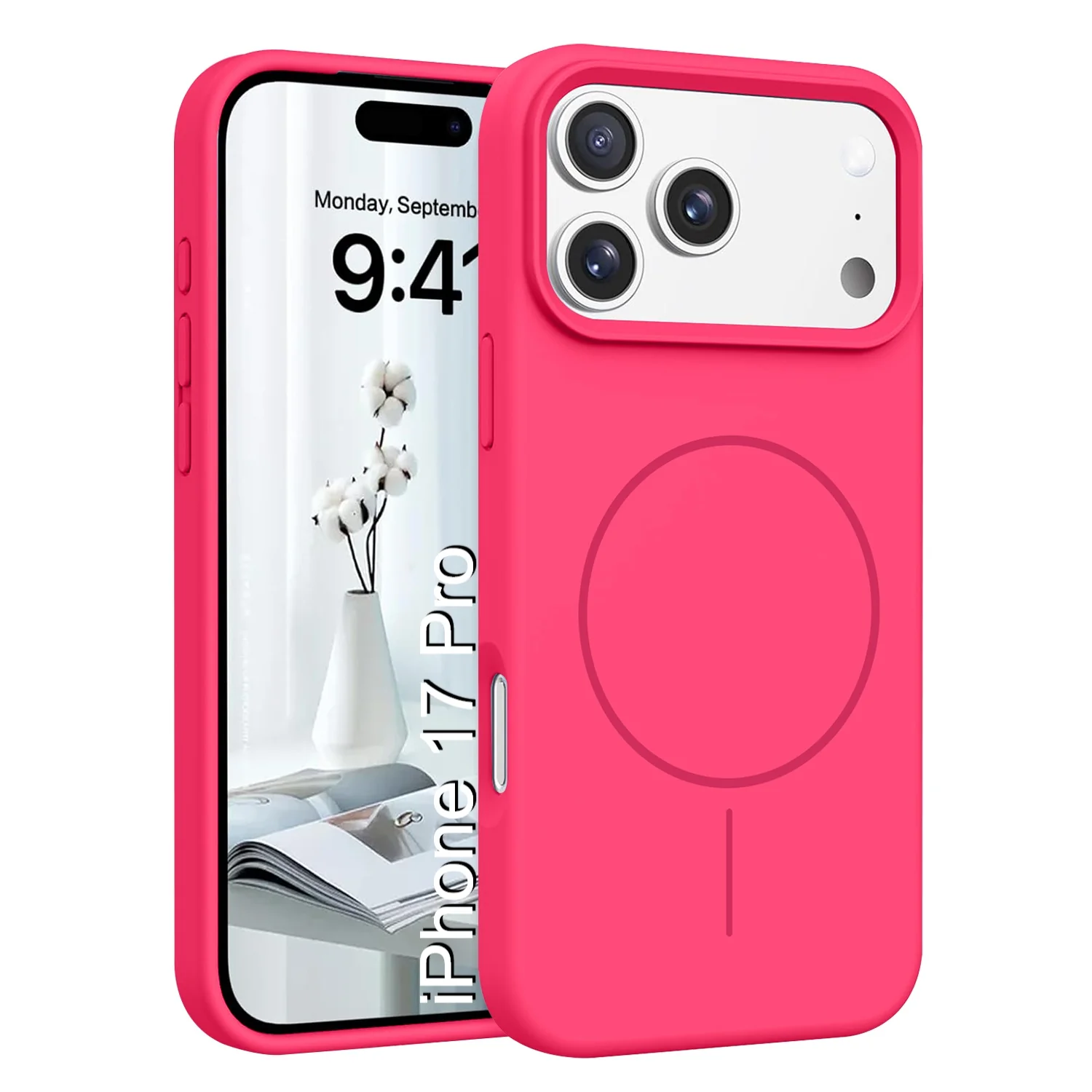 LuxuryKase Silicone Magnetic Case with Soft Microfiber Lining | Mag-Safe Support | Shockproof Protective Cover | Precise Cutouts | Slim Fit Design For iPhone - Image 20