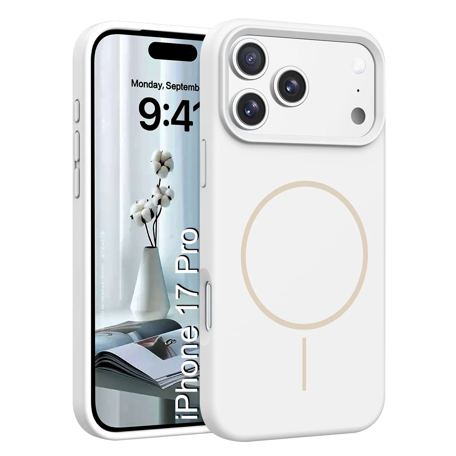 LuxuryKase Silicone Magnetic Case with Soft Microfiber Lining | Mag-Safe Support | Shockproof Protective Cover | Precise Cutouts | Slim Fit Design For iPhone - Image 21