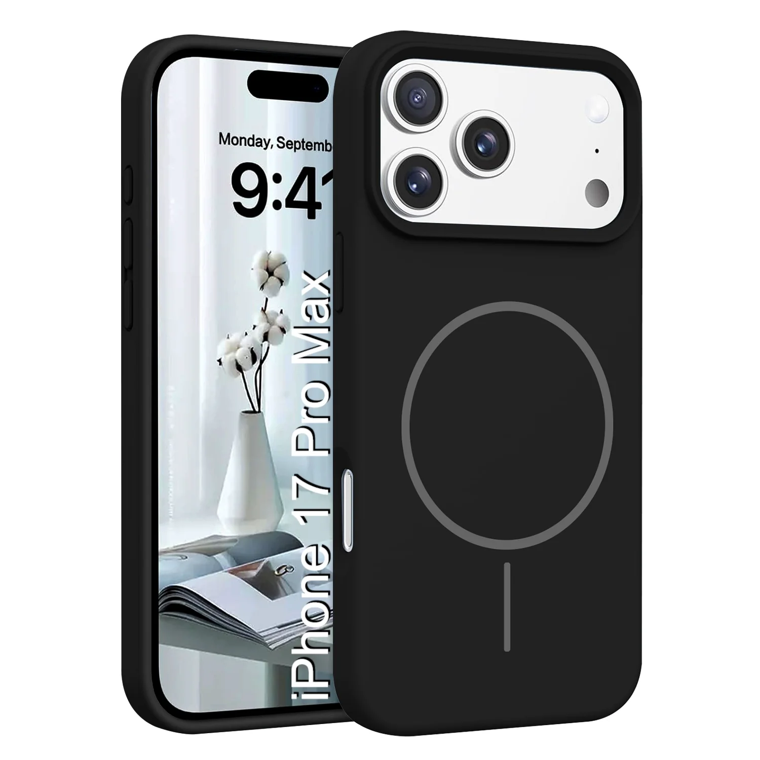 LuxuryKase Silicone Magnetic Case with Soft Microfiber Lining | Mag-Safe Support | Shockproof Protective Cover | Precise Cutouts | Slim Fit Design For iPhone - Image 22