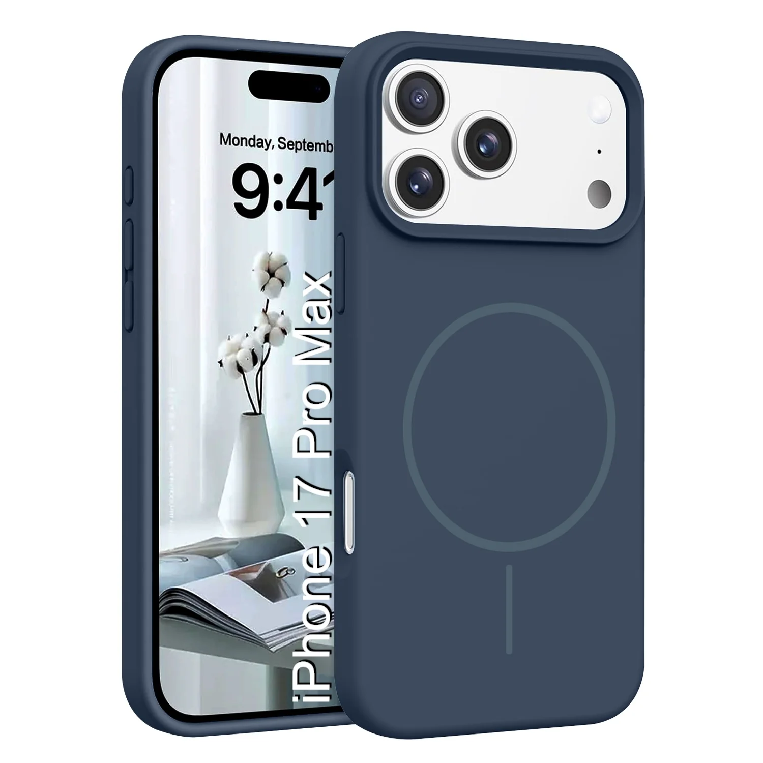 LuxuryKase Silicone Magnetic Case with Soft Microfiber Lining | Mag-Safe Support | Shockproof Protective Cover | Precise Cutouts | Slim Fit Design For iPhone - Image 23