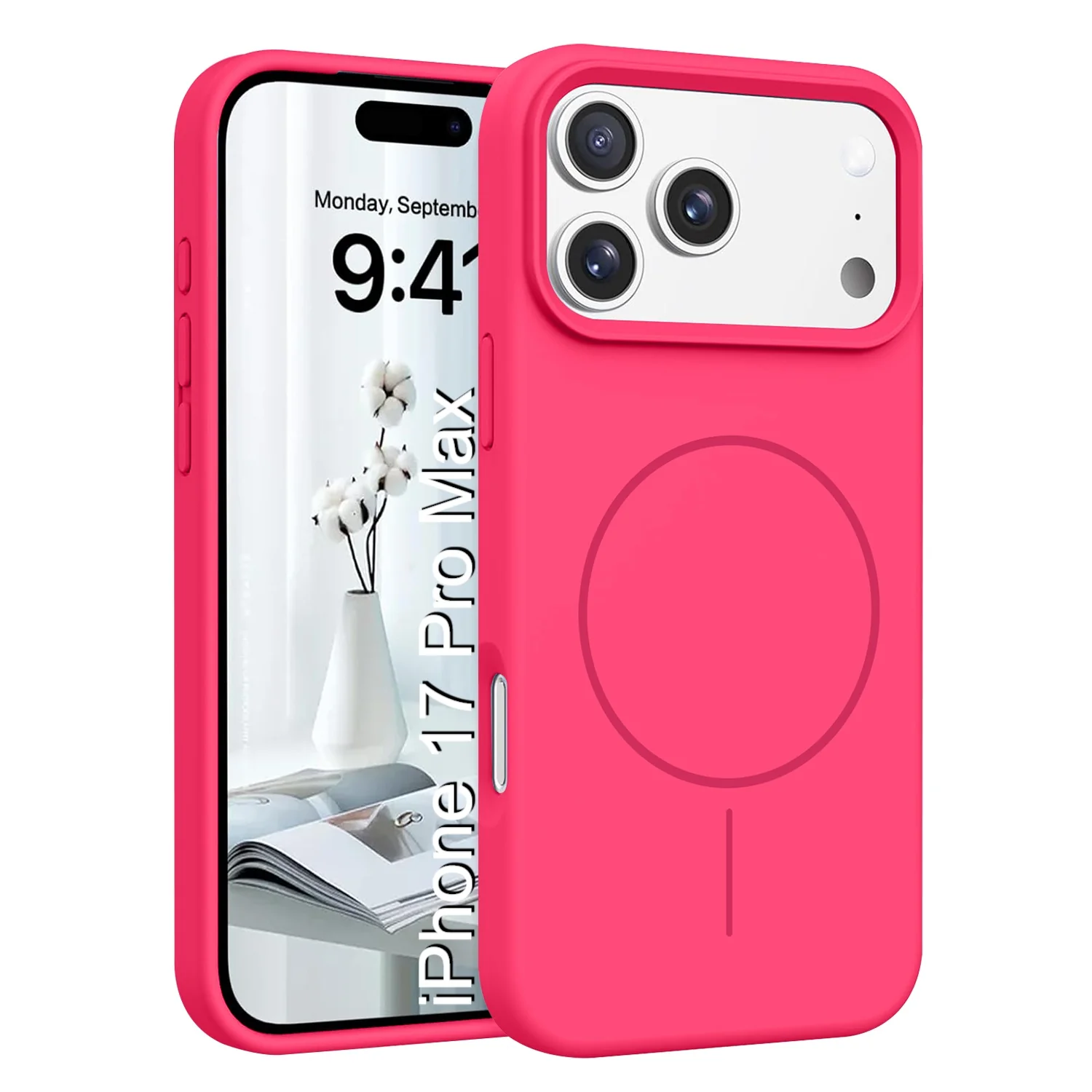 LuxuryKase Silicone Magnetic Case with Soft Microfiber Lining | Mag-Safe Support | Shockproof Protective Cover | Precise Cutouts | Slim Fit Design For iPhone - Image 24
