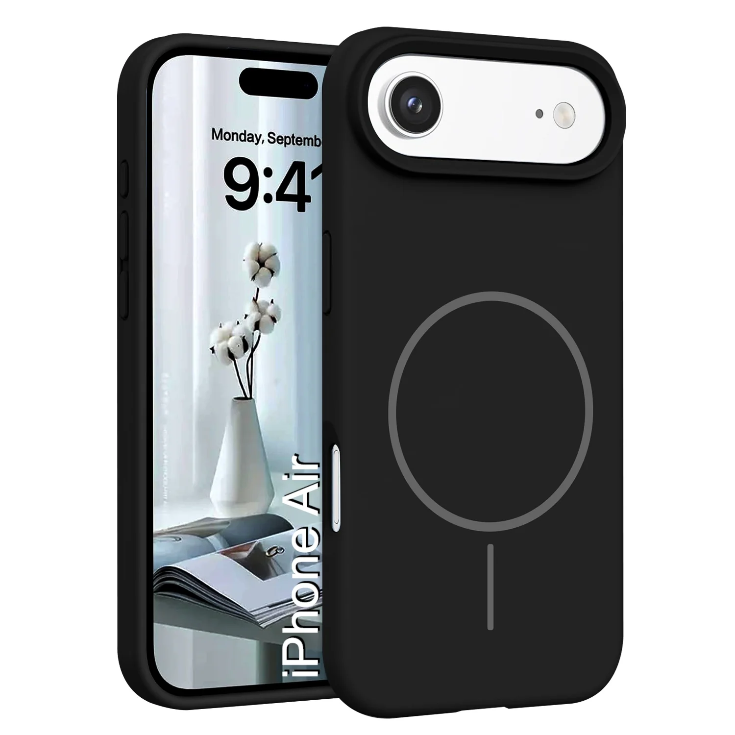 LuxuryKase Silicone Magnetic Case with Soft Microfiber Lining | Mag-Safe Support | Shockproof Protective Cover | Precise Cutouts | Slim Fit Design For iPhone - Image 26