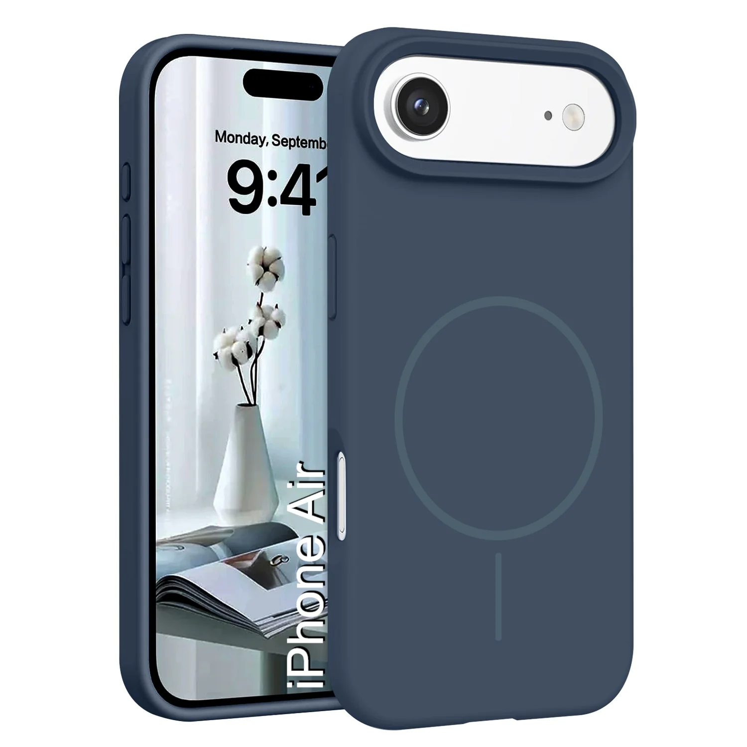 LuxuryKase Silicone Magnetic Case with Soft Microfiber Lining | Mag-Safe Support | Shockproof Protective Cover | Precise Cutouts | Slim Fit Design For iPhone - Image 27