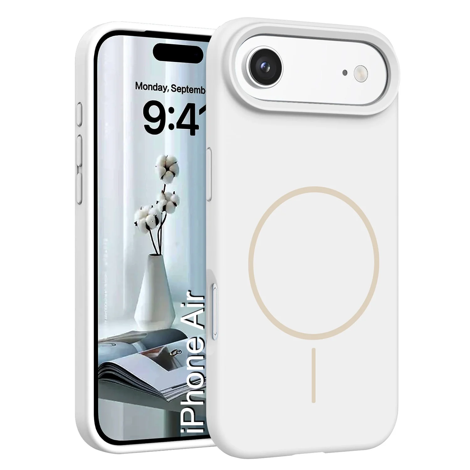 LuxuryKase Silicone Magnetic Case with Soft Microfiber Lining | Mag-Safe Support | Shockproof Protective Cover | Precise Cutouts | Slim Fit Design For iPhone - Image 29