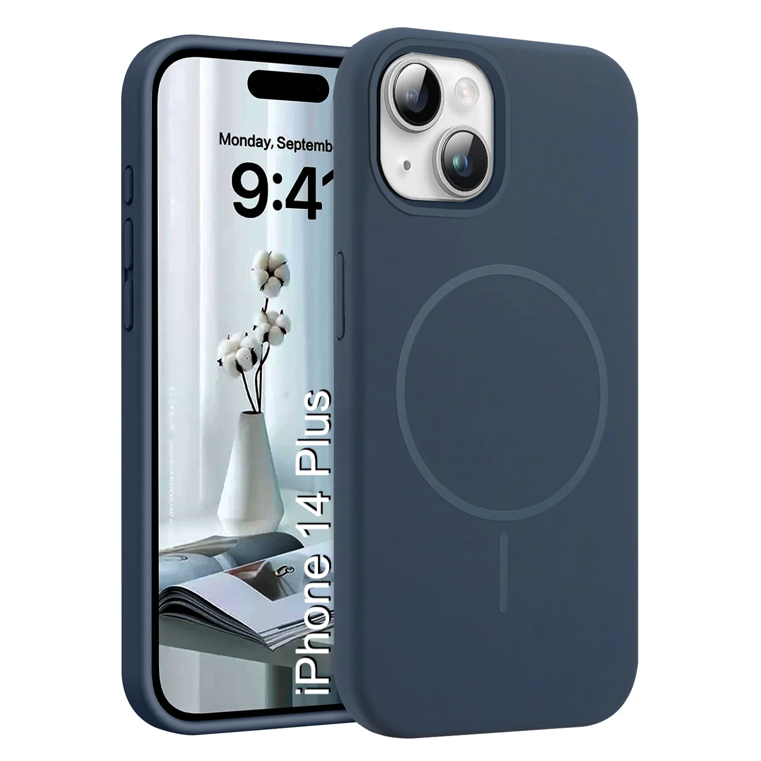 LuxuryKase Silicone Magnetic Case with Soft Microfiber Lining | Mag-Safe Support | Shockproof Protective Cover | Precise Cutouts | Slim Fit Design For iPhone - Image 31