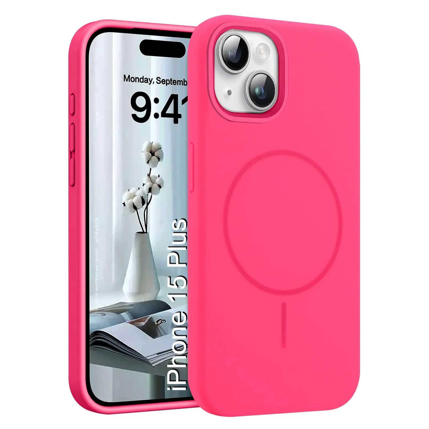 LuxuryKase Silicone Magnetic Case with Soft Microfiber Lining | Mag-Safe Support | Shockproof Protective Cover | Precise Cutouts | Slim Fit Design For iPhone - Image 40