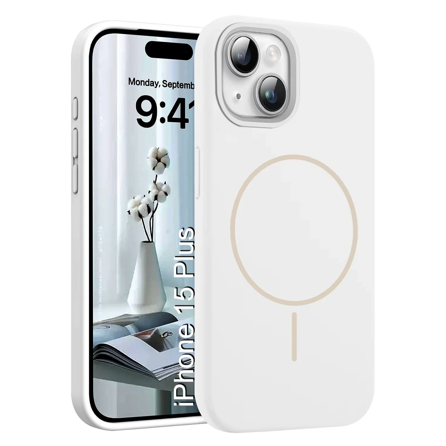 LuxuryKase Silicone Magnetic Case with Soft Microfiber Lining | Mag-Safe Support | Shockproof Protective Cover | Precise Cutouts | Slim Fit Design For iPhone - Image 41