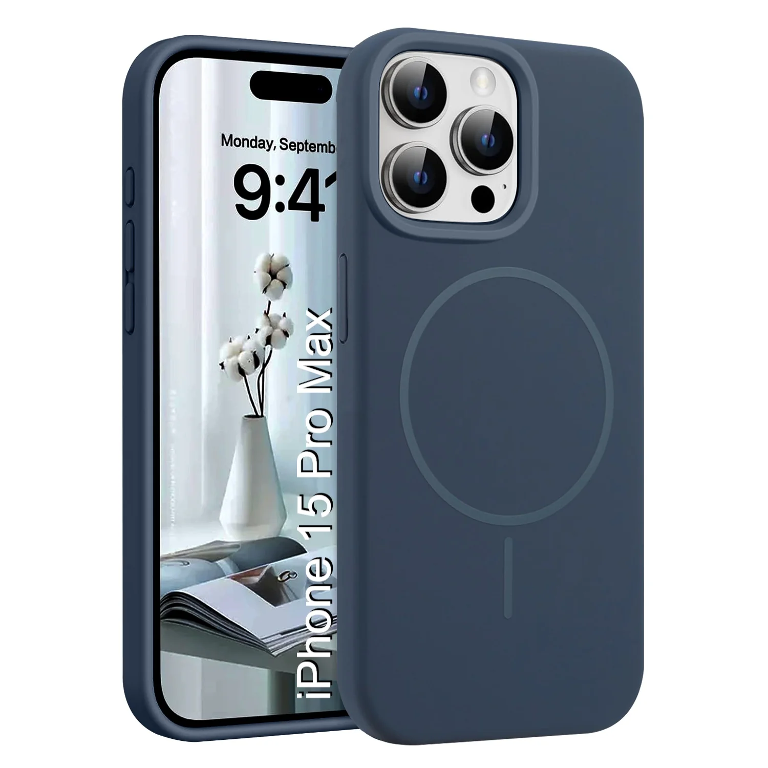 LuxuryKase Silicone Magnetic Case with Soft Microfiber Lining | Mag-Safe Support | Shockproof Protective Cover | Precise Cutouts | Slim Fit Design For iPhone - Image 47