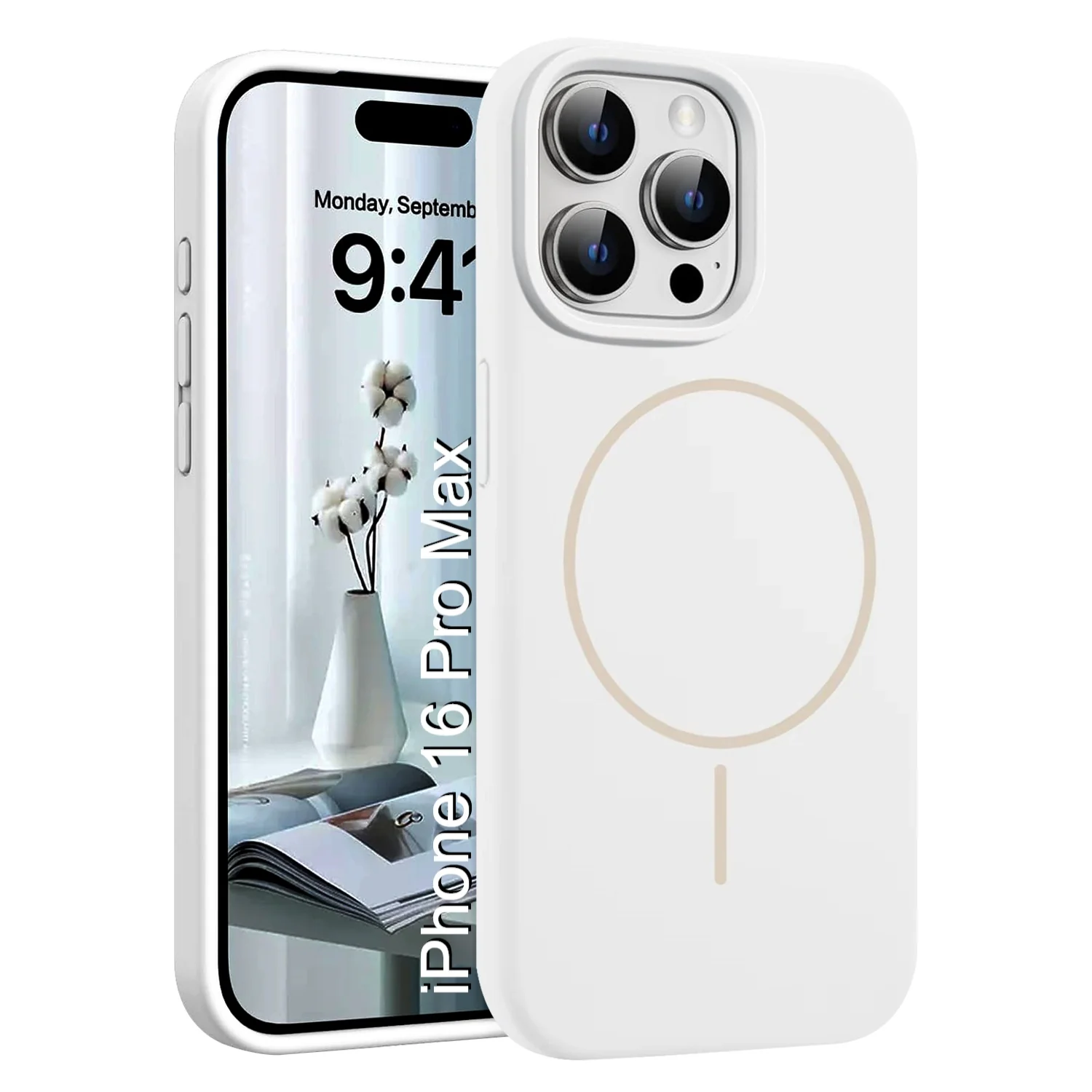 LuxuryKase Silicone Magnetic Case with Soft Microfiber Lining | Mag-Safe Support | Shockproof Protective Cover | Precise Cutouts | Slim Fit Design For iPhone - Image 57