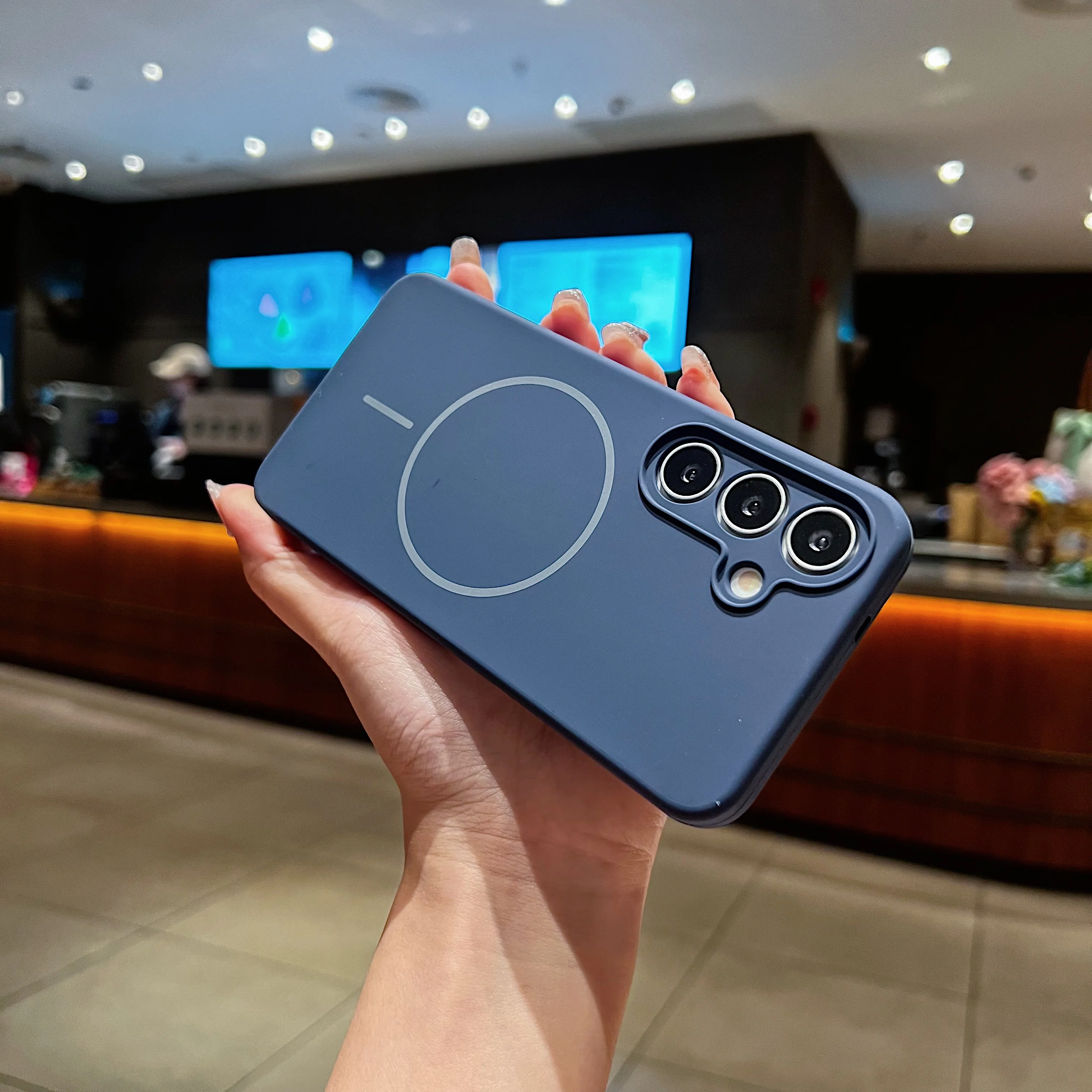 LuxuryKase Silicone Magnetic Case with Soft Microfiber Lining | Mag-Safe Support | Shockproof Protective Cover | Precise Cutouts | Slim Fit Design For iPhone - Image 59