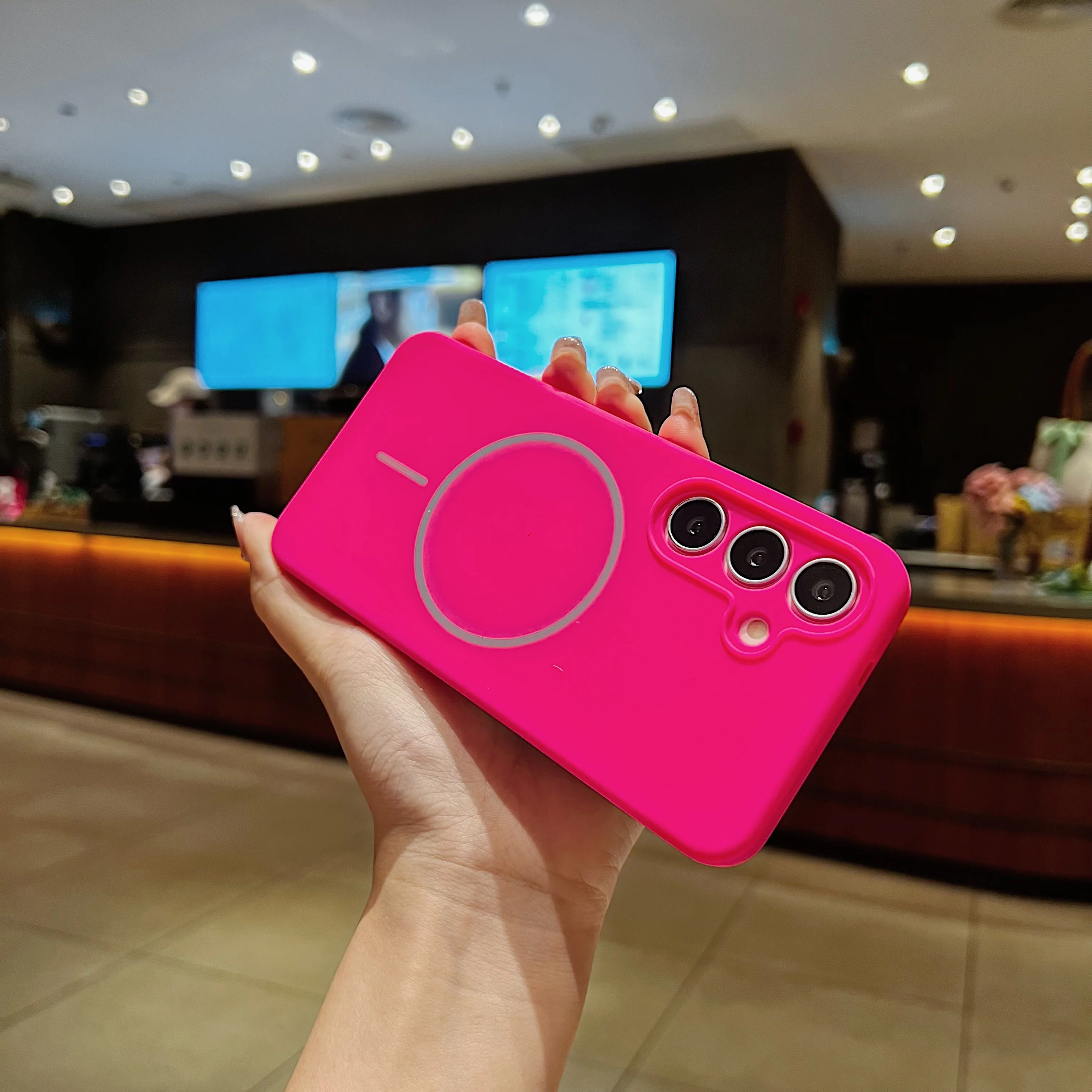 LuxuryKase Silicone Magnetic Case with Soft Microfiber Lining | Mag-Safe Support | Shockproof Protective Cover | Precise Cutouts | Slim Fit Design For iPhone - Image 60