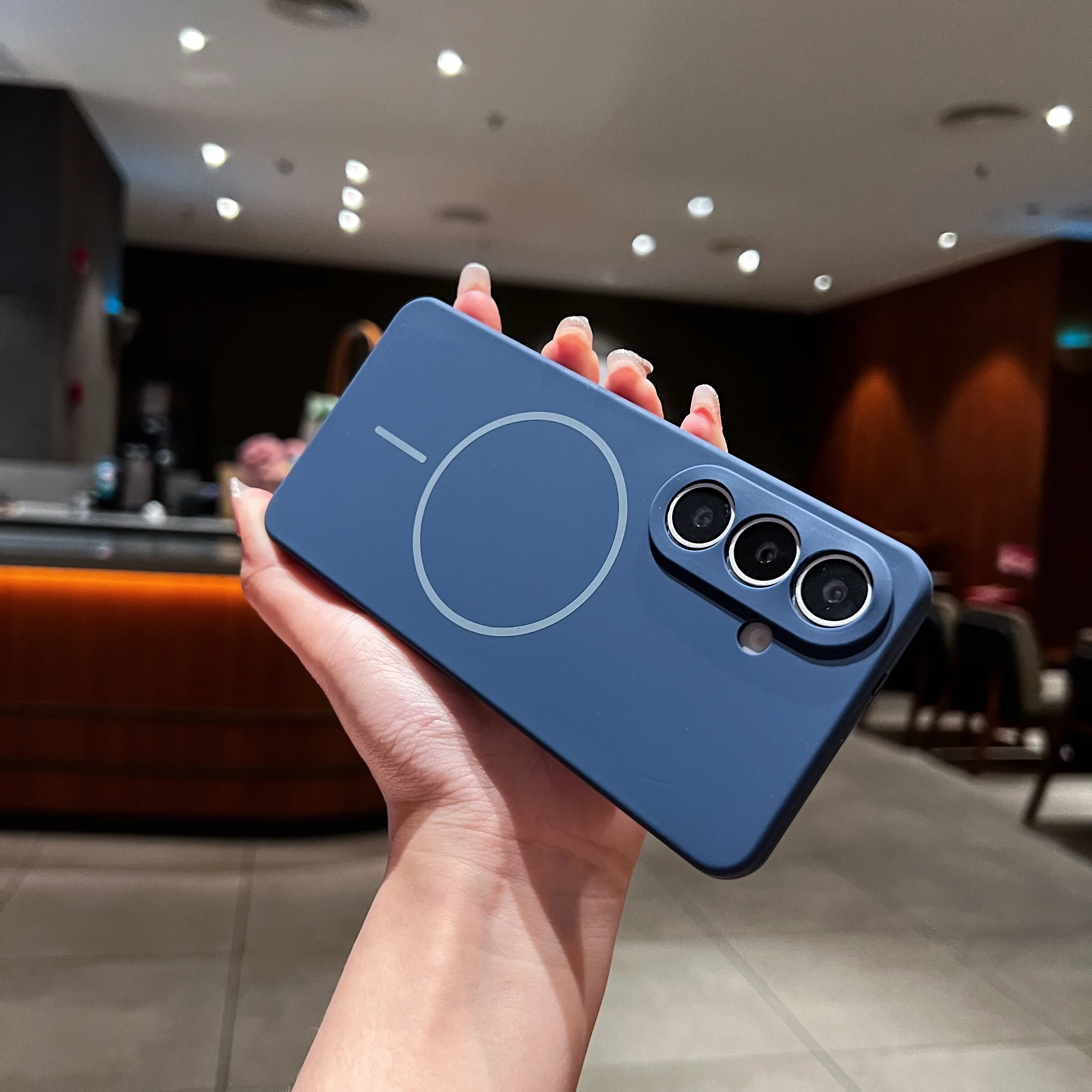 LuxuryKase Silicone Magnetic Case with Soft Microfiber Lining | Mag-Safe Support | Shockproof Protective Cover | Precise Cutouts | Slim Fit Design For iPhone - Image 67