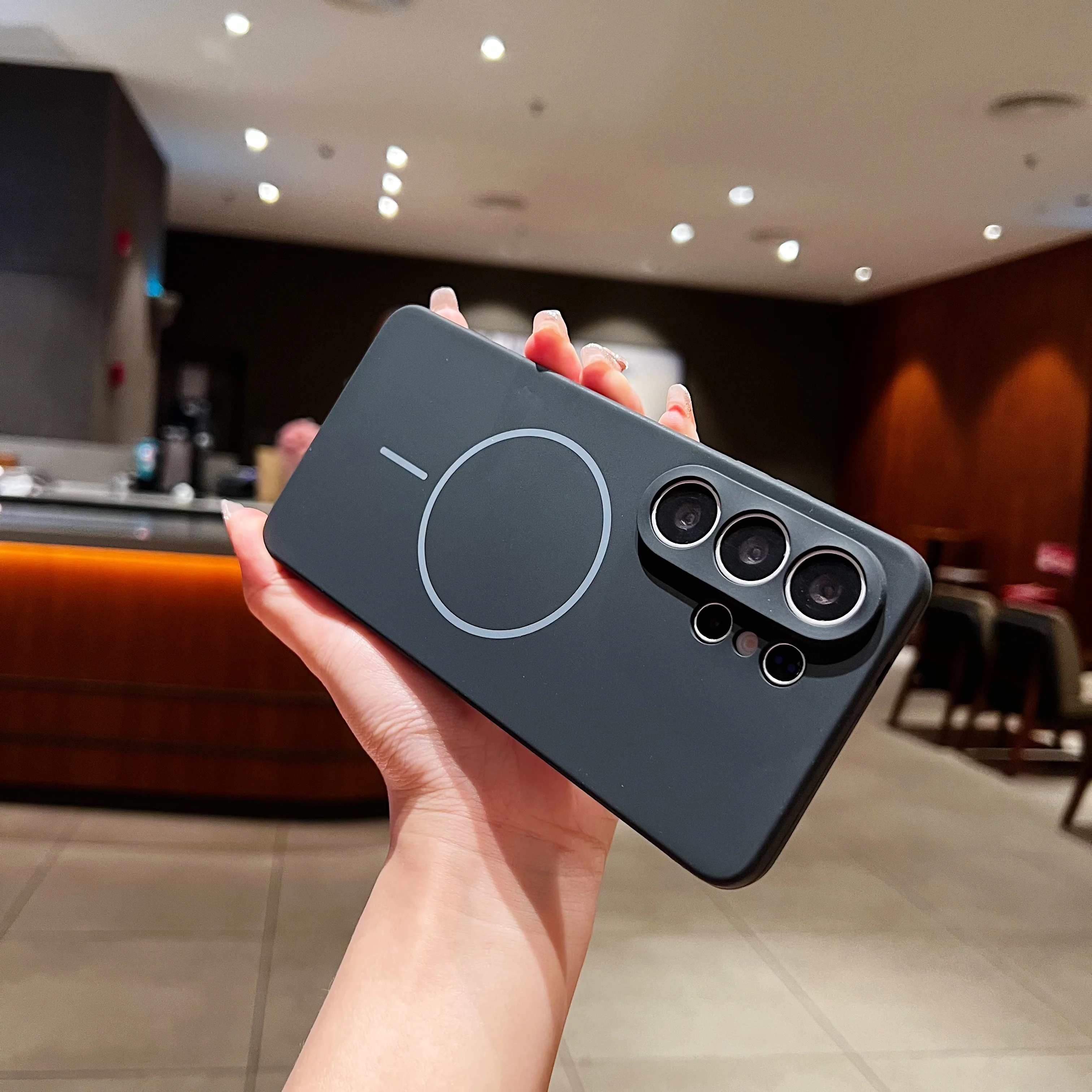 LuxuryKase Silicone Magnetic Case with Soft Microfiber Lining | Mag-Safe Support | Shockproof Protective Cover | Precise Cutouts | Slim Fit Design For iPhone - Image 70