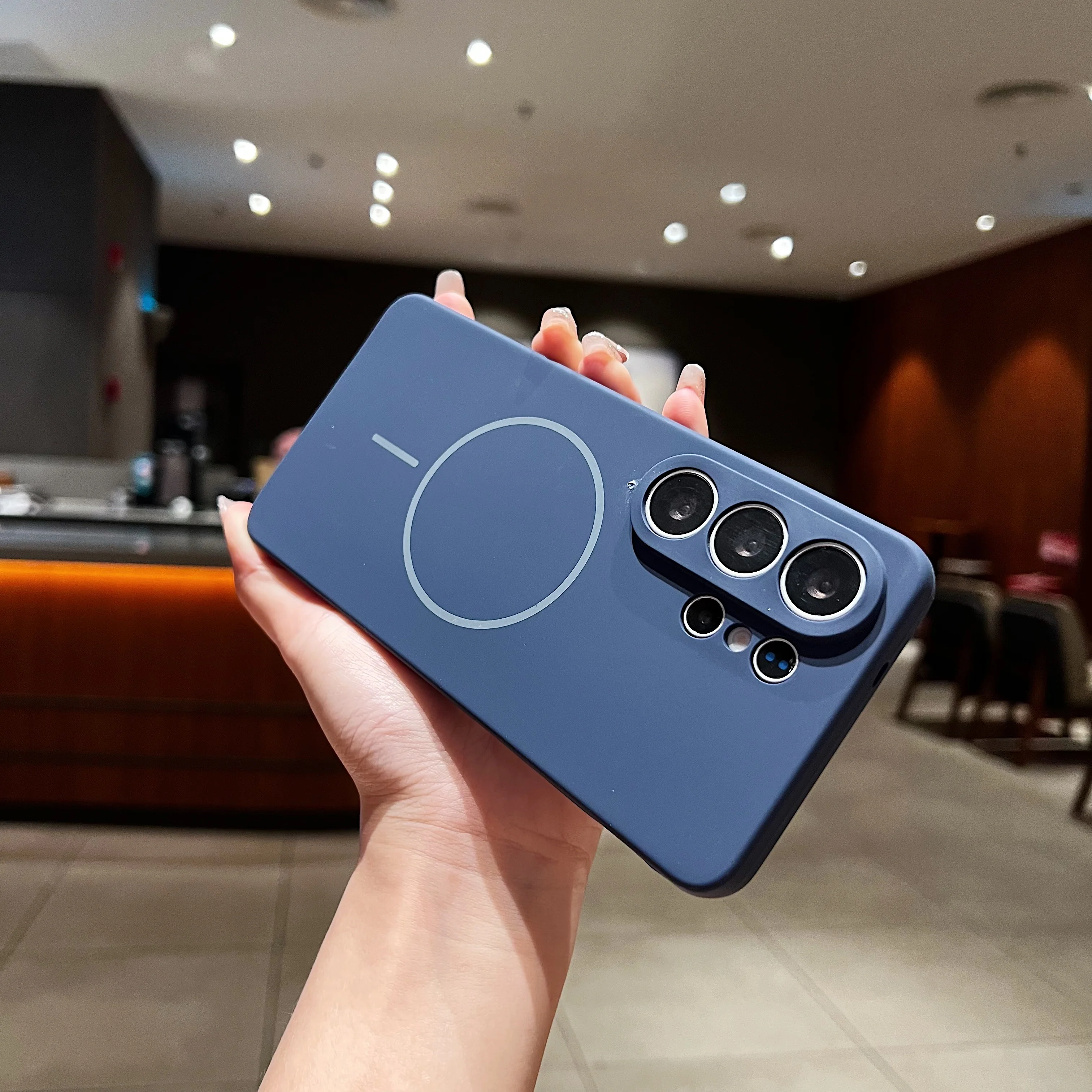 LuxuryKase Silicone Magnetic Case with Soft Microfiber Lining | Mag-Safe Support | Shockproof Protective Cover | Precise Cutouts | Slim Fit Design For iPhone - Image 71