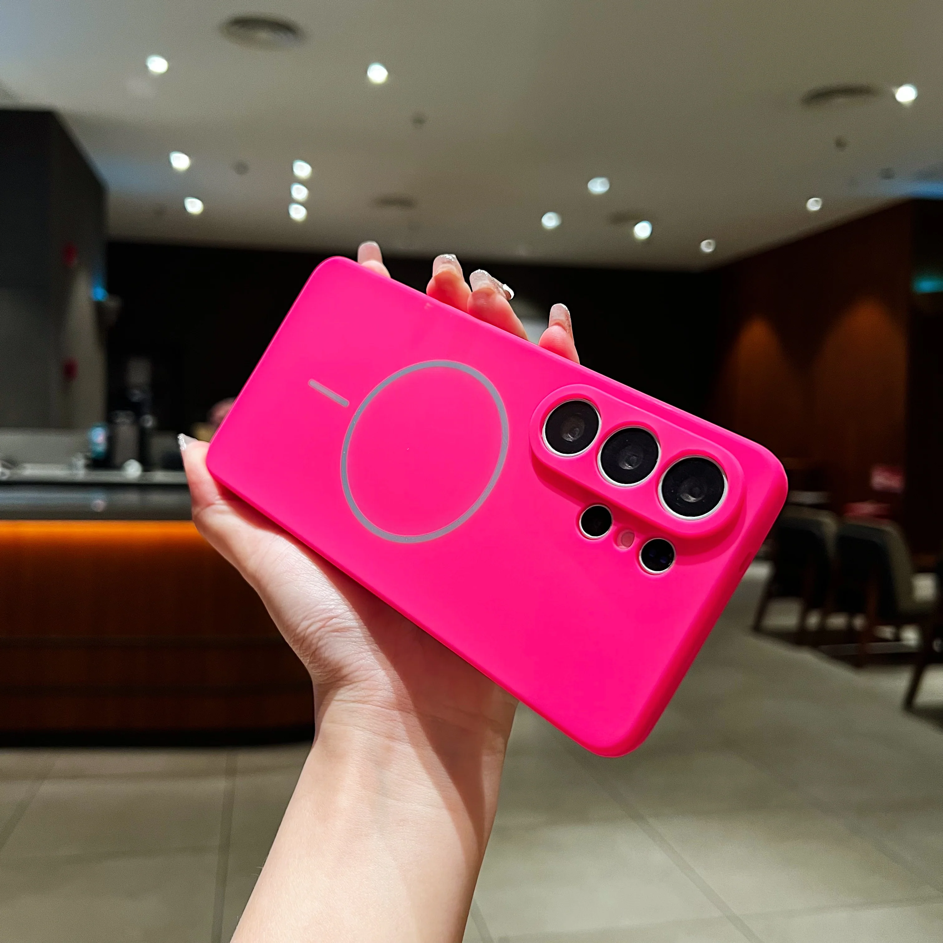 LuxuryKase Silicone Magnetic Case with Soft Microfiber Lining | Mag-Safe Support | Shockproof Protective Cover | Precise Cutouts | Slim Fit Design For iPhone - Image 72