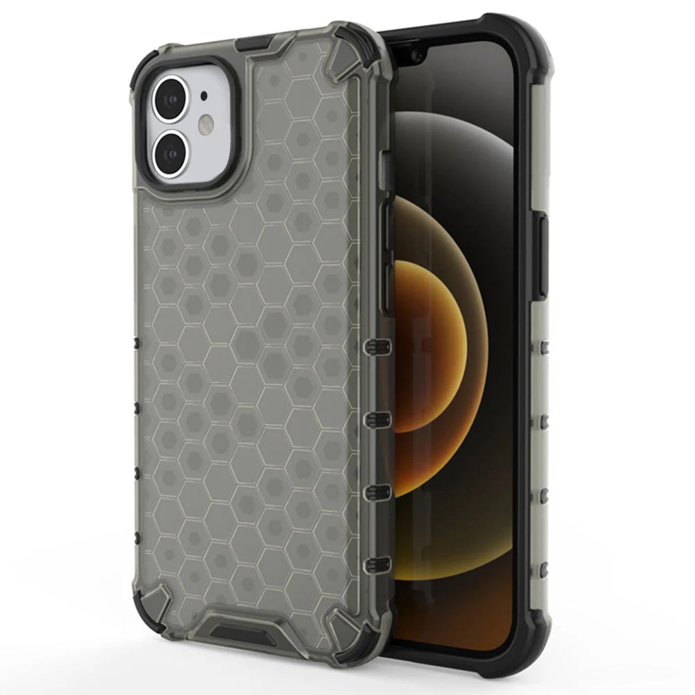 LuxuryKase Transparent Honeycomb Clear Shockproof Hybrid TPU Armor Case Cover For Iphone - Image 10