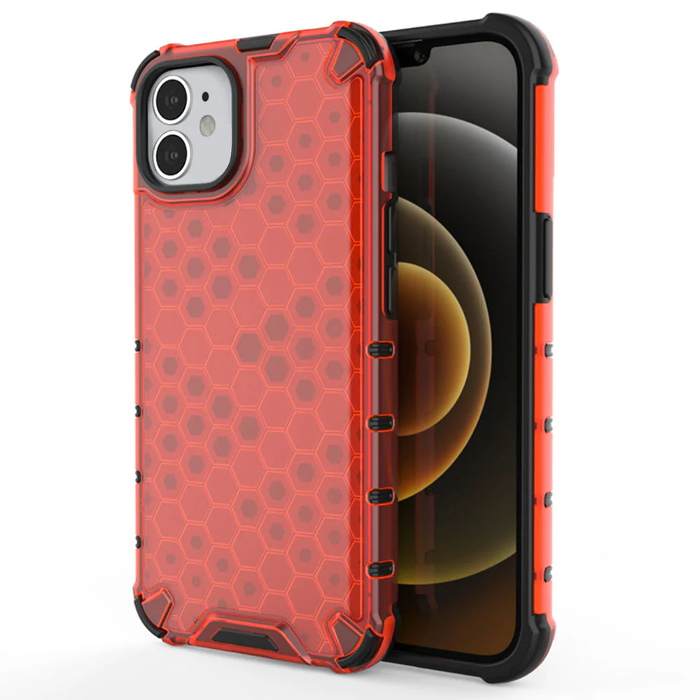 LuxuryKase Transparent Honeycomb Clear Shockproof Hybrid TPU Armor Case Cover For Iphone - Image 19