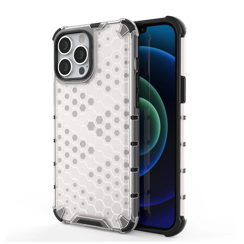 LuxuryKase Transparent Honeycomb Clear Shockproof Hybrid TPU Armor Case Cover For Iphone - Image 23
