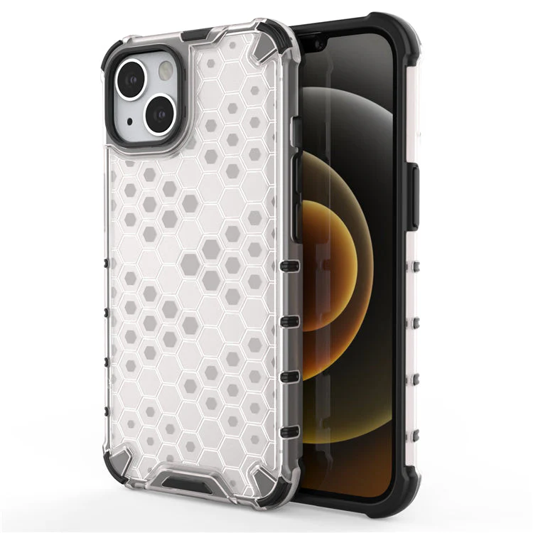 LuxuryKase Transparent Honeycomb Clear Shockproof Hybrid TPU Armor Case Cover For Iphone - Image 24