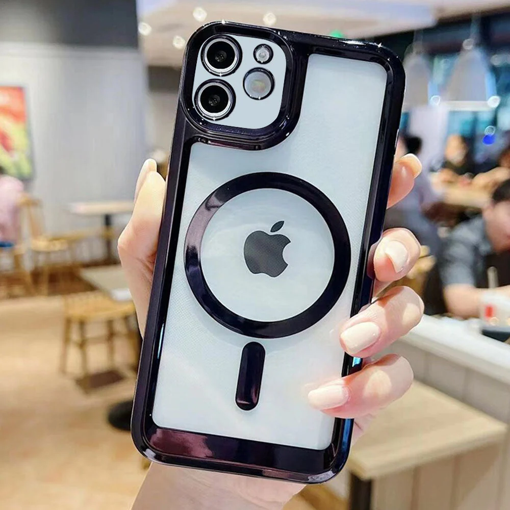 LuxuryKase Transparent Magnetic Soft Cover, Compatible With Mag-safe, Magnetic Wireless Charging, and Attachments For Iphone - Image 11