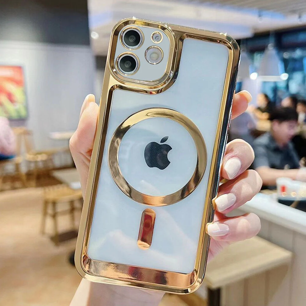 LuxuryKase Transparent Magnetic Soft Cover, Compatible With Mag-safe, Magnetic Wireless Charging, and Attachments For Iphone - Image 17