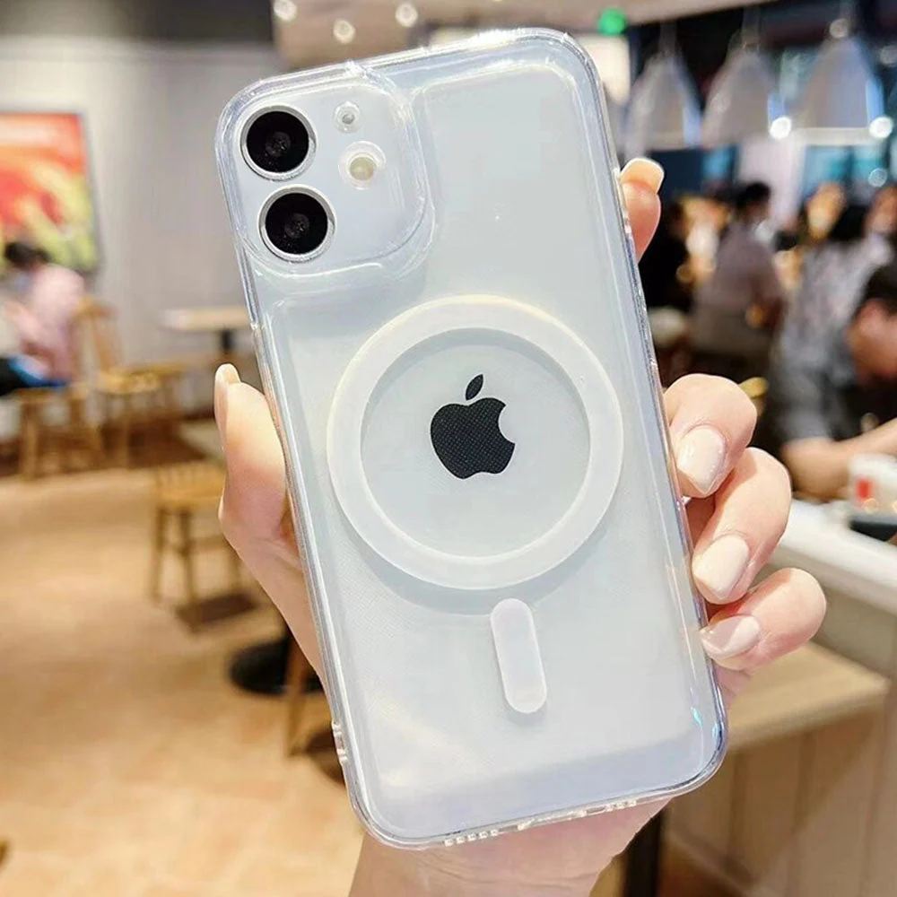 LuxuryKase Transparent Magnetic Soft Cover, Compatible With Mag-safe, Magnetic Wireless Charging, and Attachments For Iphone - Image 26