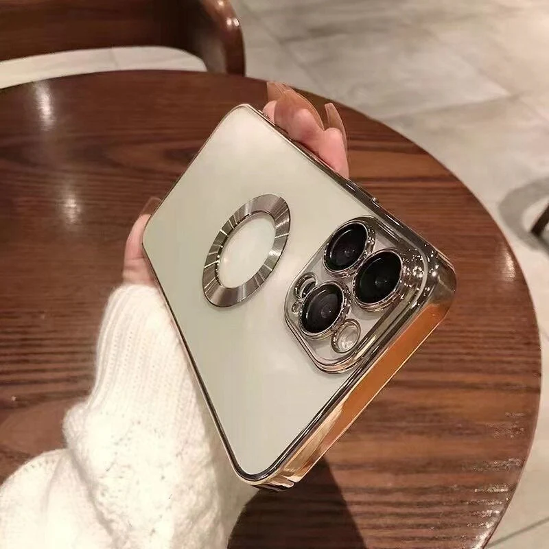 LuxuryKase Transparent Plating Hole Logo Case With Camera Protection For Iphone - Image 7