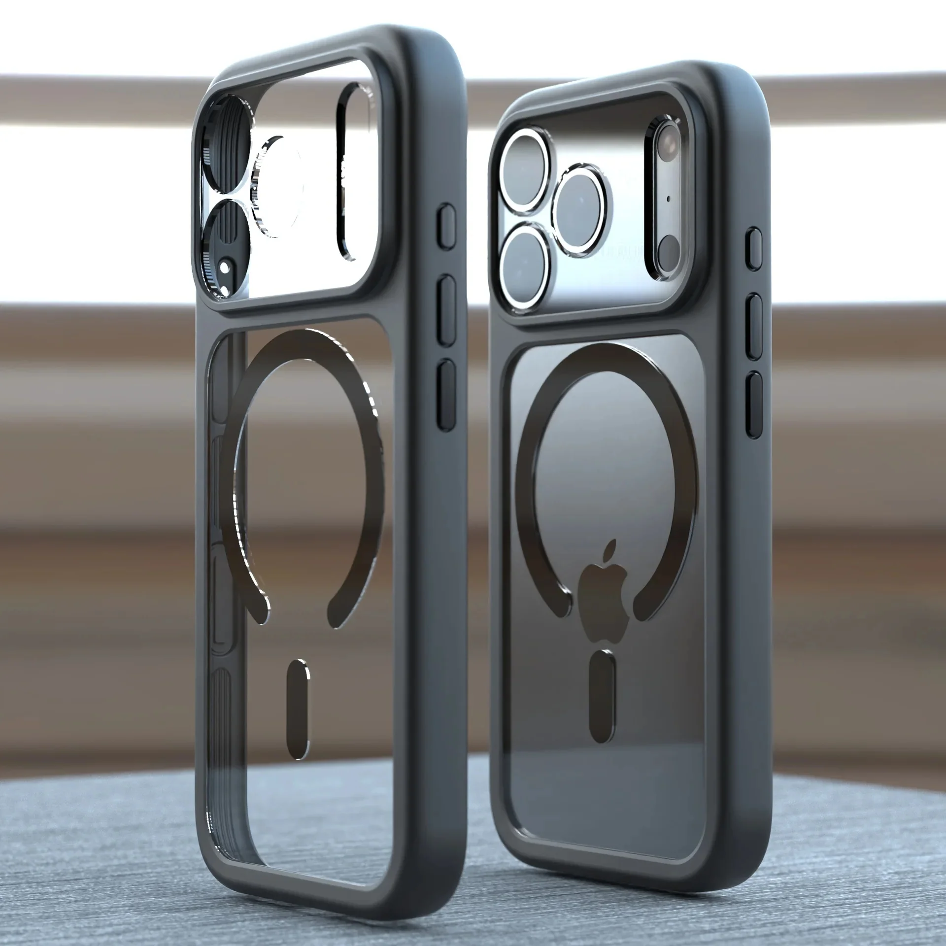 LuxuryKase Ultra-Hybrid MagSafe Clear Case | Crystal Transparent Back | Soft TPU Bumper & Hard PC Back | 360° Slim Shockproof Protection | Metallic Finish Buttons For iPhone 17 & 17 Pro Series - Image 4