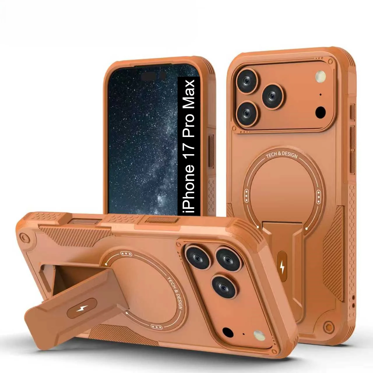 US LITE Back Cover with Portable Kickstand | Mag-Safe Compatible Magnetic Case | Shockproof Military Grade Protection | Rugged Armor Design Phone Cover For iPhone & Samsung - Image 106