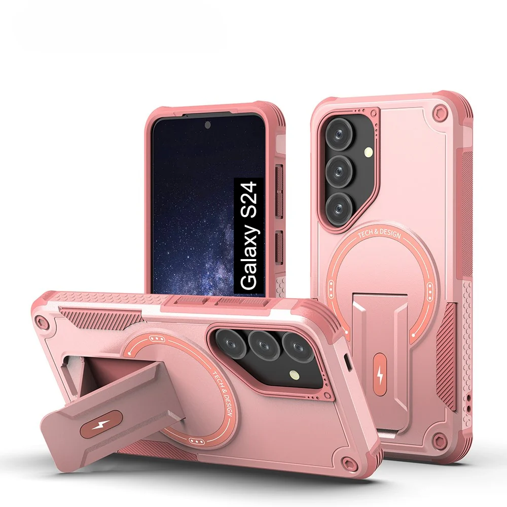 US LITE Back Cover with Portable Kickstand | Mag-Safe Compatible Magnetic Case | Shockproof Military Grade Protection | Rugged Armor Design Phone Cover For iPhone & Samsung - Image 118