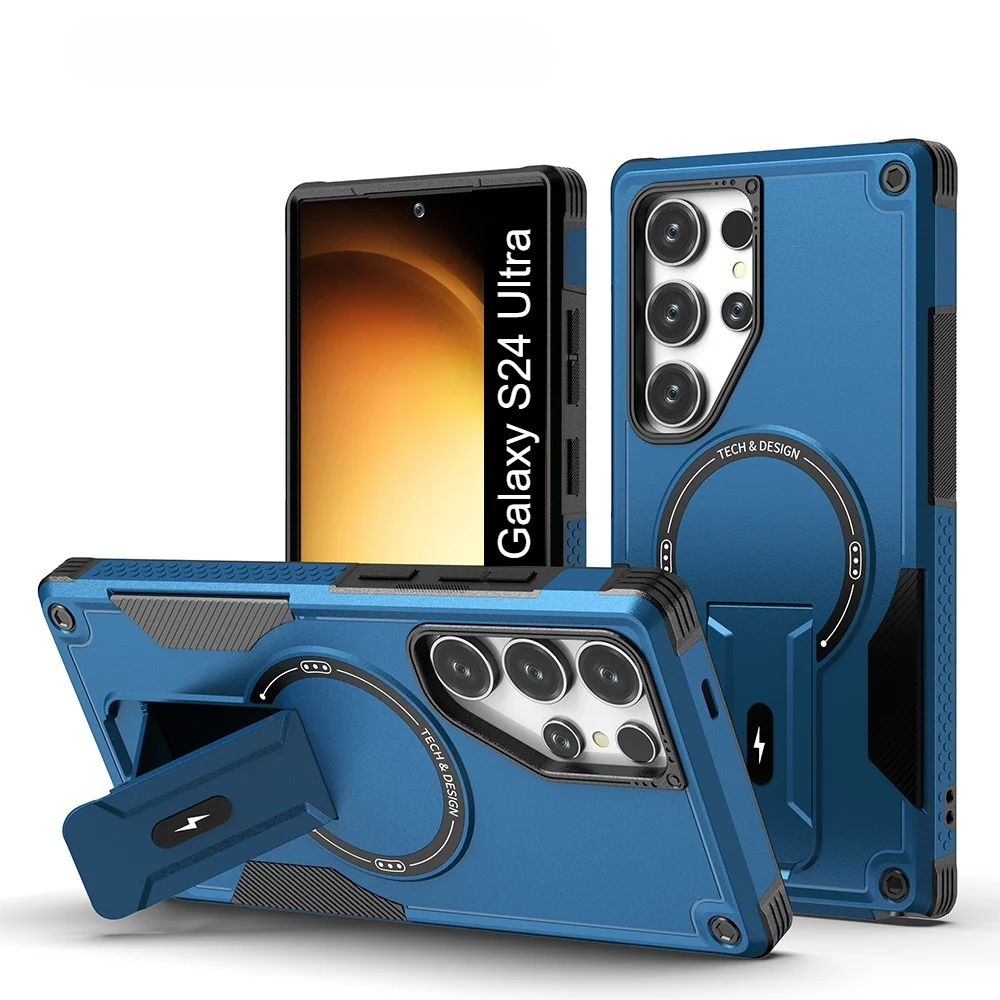 US LITE Back Cover with Portable Kickstand | Mag-Safe Compatible Magnetic Case | Shockproof Military Grade Protection | Rugged Armor Design Phone Cover For iPhone & Samsung - Image 125