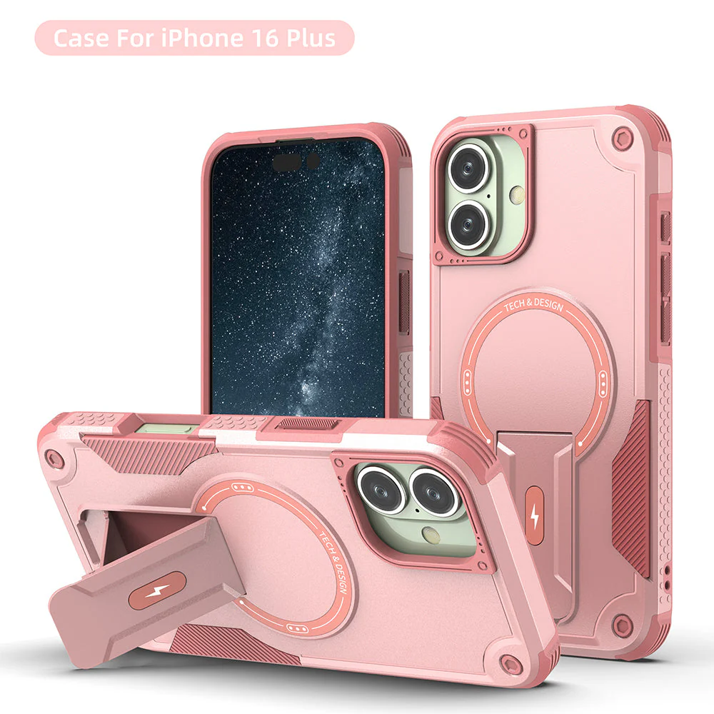 US LITE Back Cover with Portable Kickstand | Mag-Safe Compatible Magnetic Case | Shockproof Military Grade Protection | Rugged Armor Design Phone Cover For iPhone & Samsung - Image 62