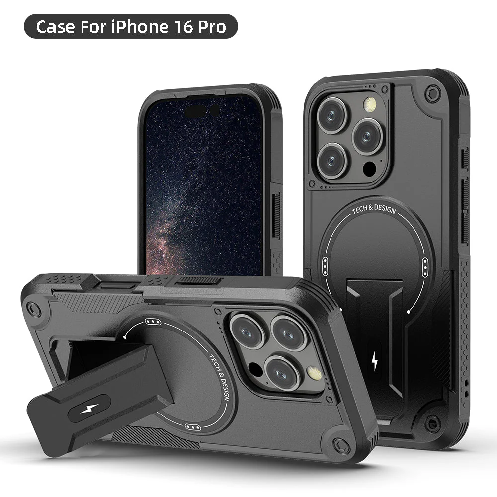US LITE Back Cover with Portable Kickstand | Mag-Safe Compatible Magnetic Case | Shockproof Military Grade Protection | Rugged Armor Design Phone Cover For iPhone & Samsung - Image 63