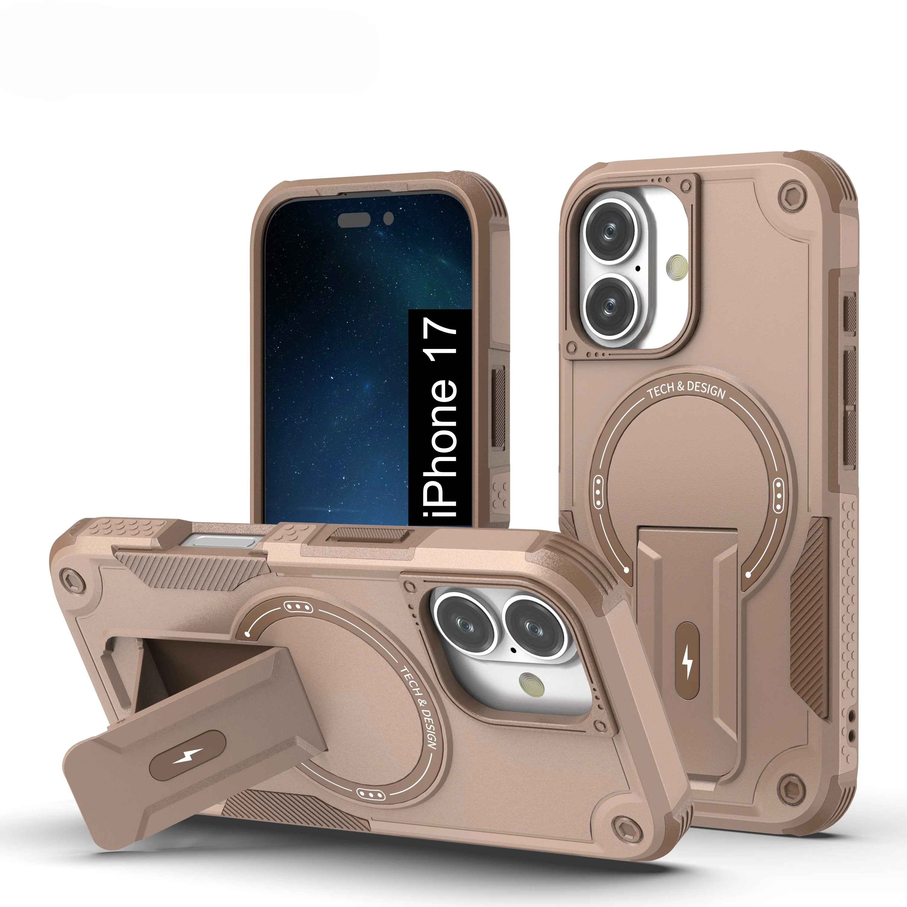 US LITE Back Cover with Portable Kickstand | Mag-Safe Compatible Magnetic Case | Shockproof Military Grade Protection | Rugged Armor Design Phone Cover For iPhone & Samsung - Image 90