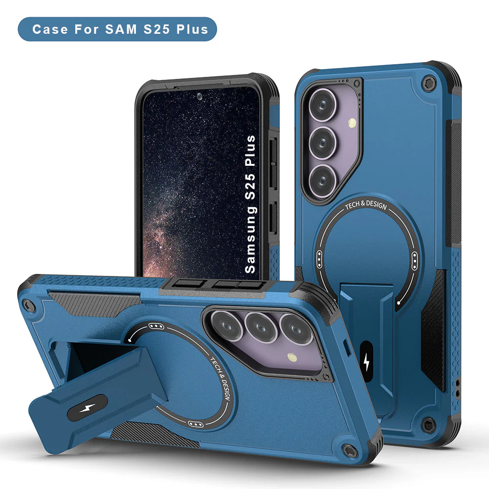 US LITE Back Cover with Portable Kickstand | Mag-Safe Compatible Magnetic Case | Shockproof Military Grade Protection | Rugged Armor Design Phone Cover For Samsung - Image 28
