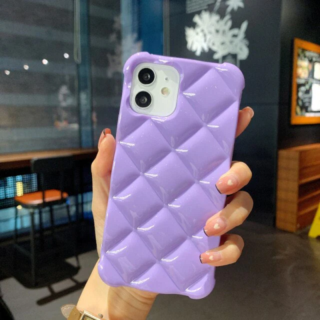 Us Lite Luxury Diamond Texture Soft Jelly Candy Silicone Case for iPhone - Image 15