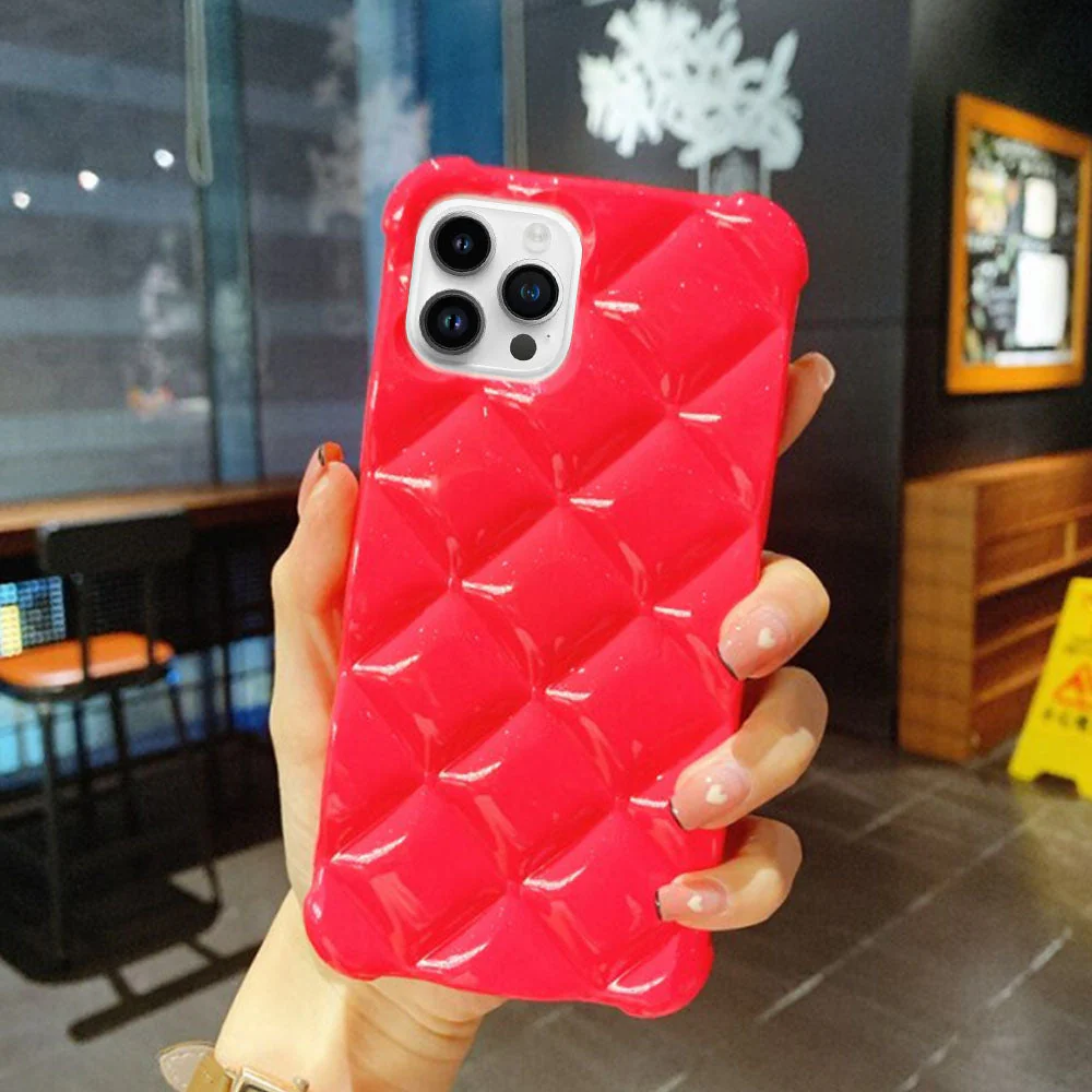 Us Lite Luxury Diamond Texture Soft Jelly Candy Silicone Case for iPhone - Image 20