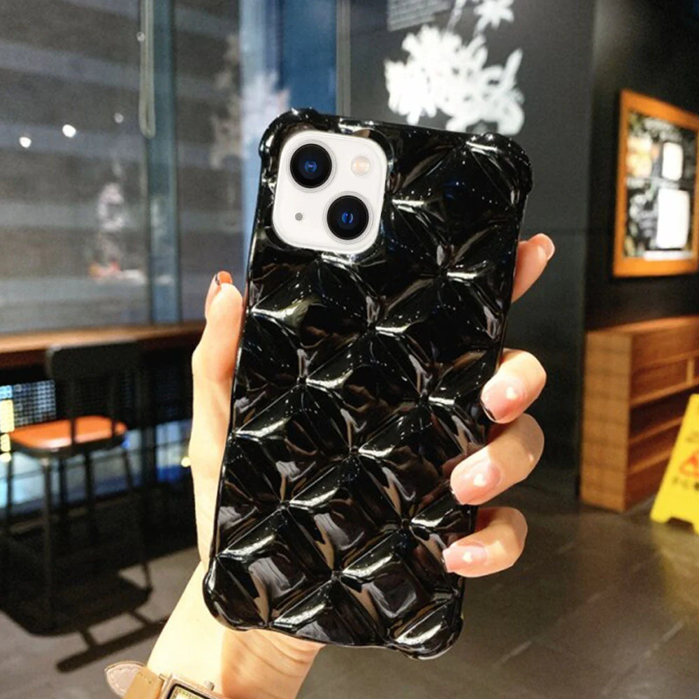 Us Lite Luxury Diamond Texture Soft Jelly Candy Silicone Case for iPhone - Image 29