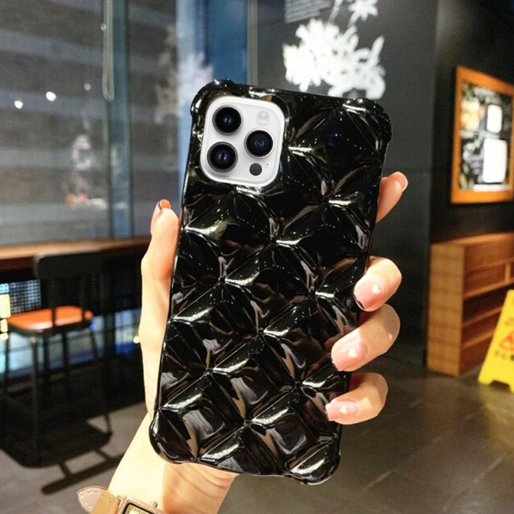 Us Lite Luxury Diamond Texture Soft Jelly Candy Silicone Case for iPhone - Image 11