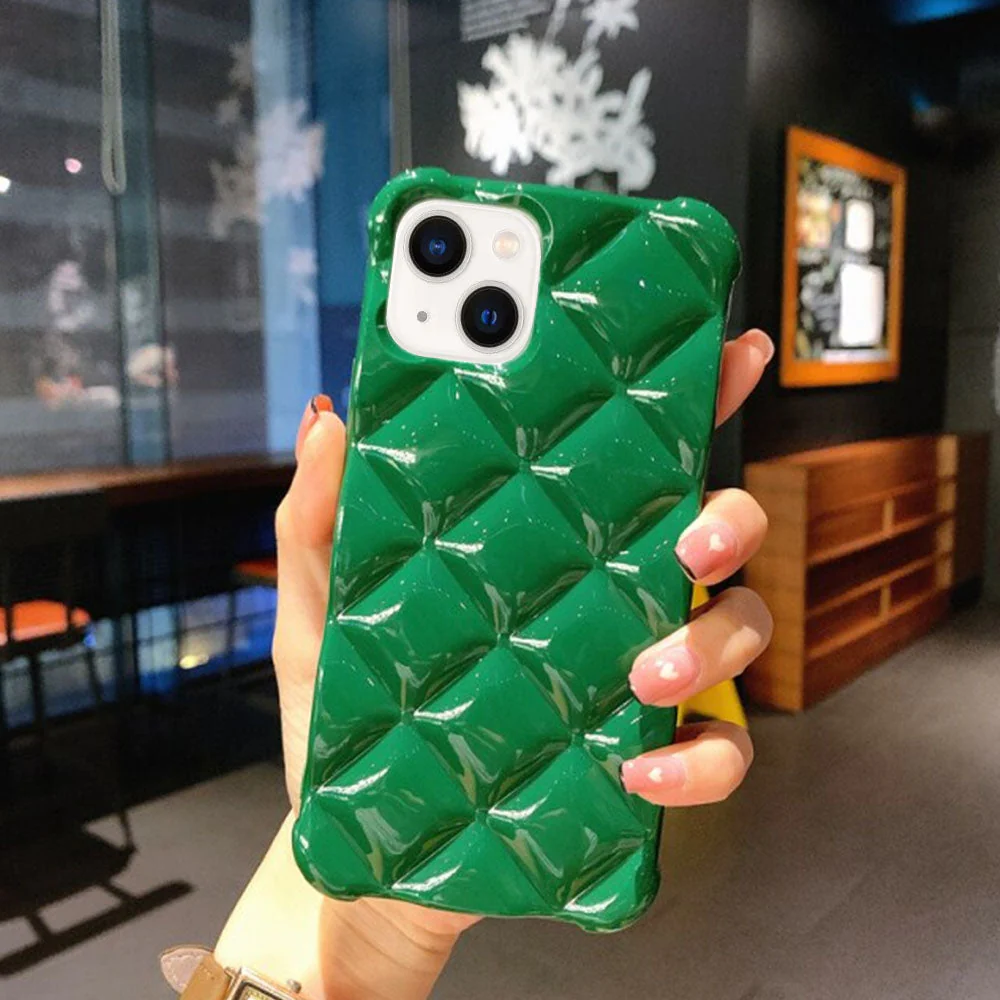 Us Lite Luxury Diamond Texture Soft Jelly Candy Silicone Case for iPhone - Image 12