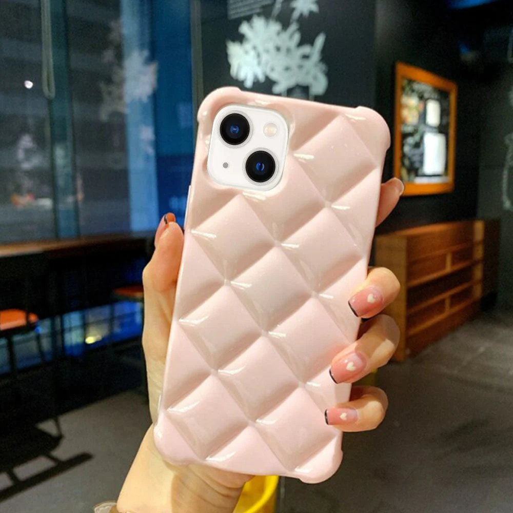 Us Lite Luxury Diamond Texture Soft Jelly Candy Silicone Case for iPhone - Image 16