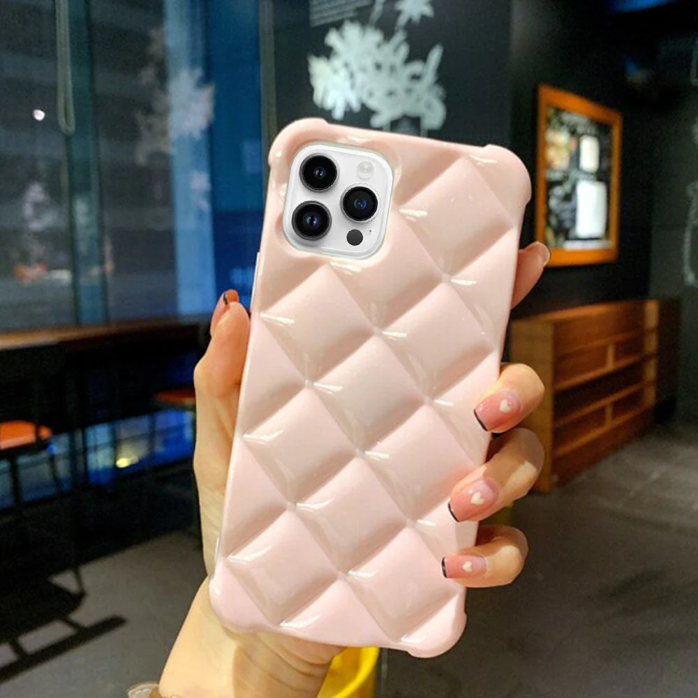 Us Lite Luxury Diamond Texture Soft Jelly Candy Silicone Case for iPhone - Image 17