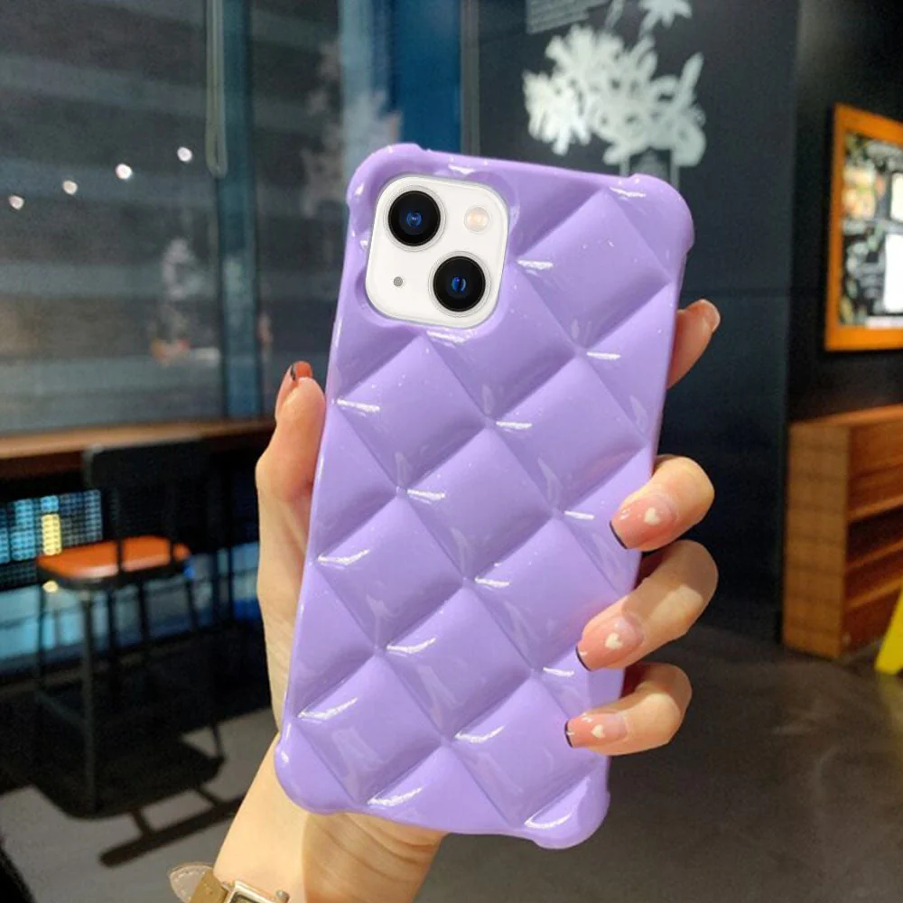 Us Lite Luxury Diamond Texture Soft Jelly Candy Silicone Case for iPhone - Image 18