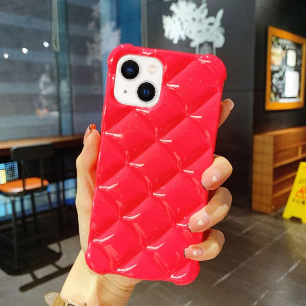 Us Lite Luxury Diamond Texture Soft Jelly Candy Silicone Case for iPhone - Image 20