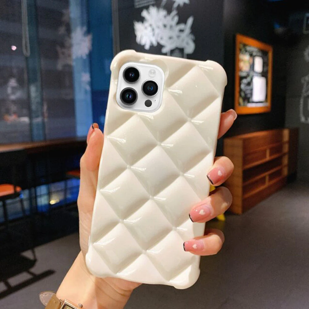 Us Lite Luxury Diamond Texture Soft Jelly Candy Silicone Case for iPhone - Image 25