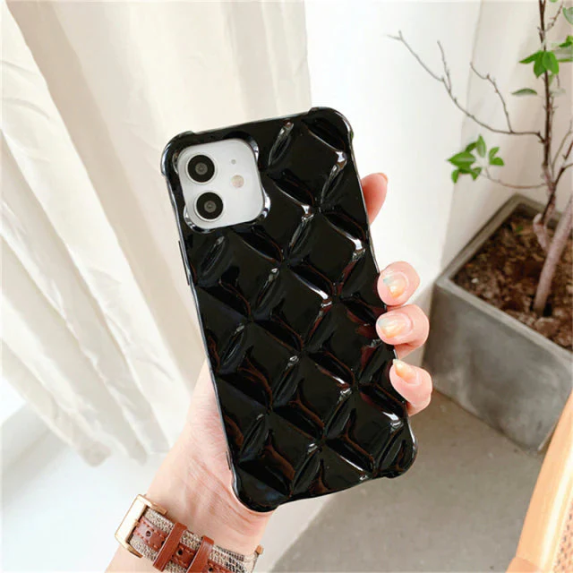 Us Lite Luxury Diamond Texture Soft Jelly Candy Silicone Case for iPhone - Image 5