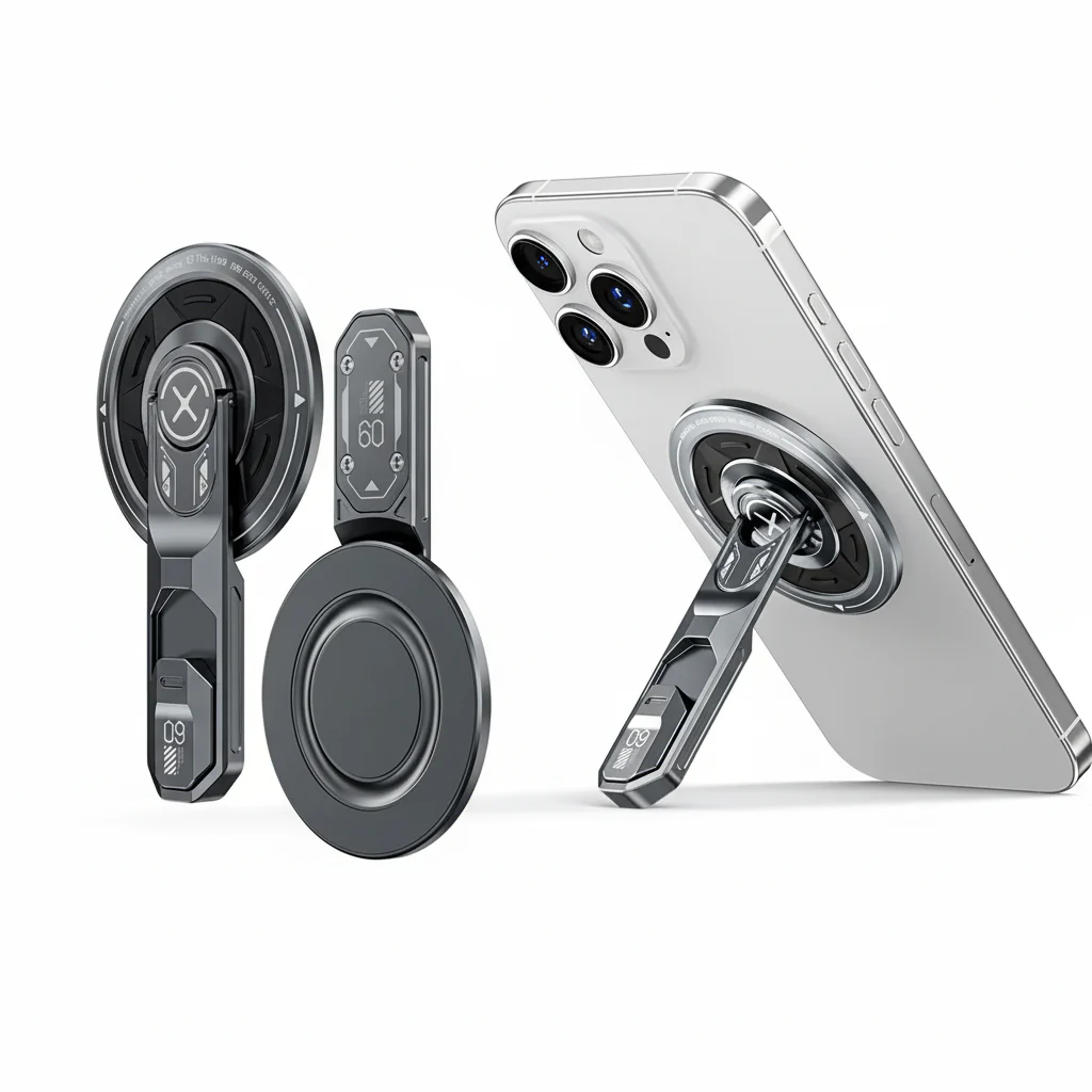 US LITE Magnetic Phone Stand with 360° Rotation | Foldable Ring Grip Kickstand | Adjustable Viewing Angle | Stress Relief Switch | Durable Metal Holder for All SmartPhones - Image 13